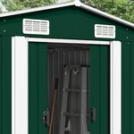 vidaXL Abri de jardin 257x580x181 cm Métal Vert