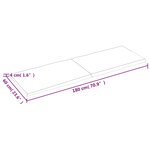vidaXL Dessus de table bois massif traité bordure assortie