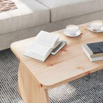 vidaXL Table basse Naturel 80 x 50 x 31 cm Bois massif en pin