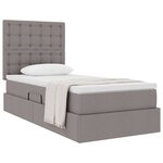 vidaXL Lit avec rangement et matelas Taupe 90 x 190 cm Polyester