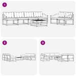 vidaXL Ensemble de canapés d'extérieur 7 pc Blanc et gris clair