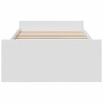 vidaXL Cadre de lit avec tiroirs blanc 90x200 cm bois d'ingénierie