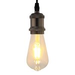 vidaXL Douilles de lampe 2 Pièces noir brillant E27
