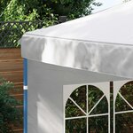 vidaXL Paroi de tente de réception 2 Pièces avec fenêtre PE Blanc