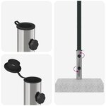 vidaXL Socle de parasol Granite rectangulaire 25 kg