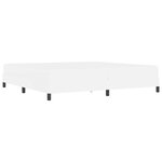 vidaXL Cadre de lit avec matelas Blanc pur 200 x 200 cm tissu