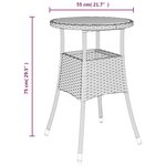 vidaXL Ensemble de bistro de jardin 3 Pièces coussins noir poly rotin