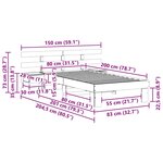vidaXL Cadre de lit Marron cire 80 x 200 cm Bois massif en pin