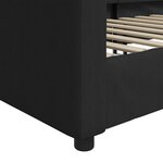 vidaXL Lit de repos sans matelas noir 80x200 cm tissu