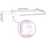 vidaXL Auvent rétractable électrique 3 5 x 2 5 m