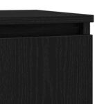 vidaXL Buffet avec tiroir chêne noir 71x35x65 cm bois d'ingénierie