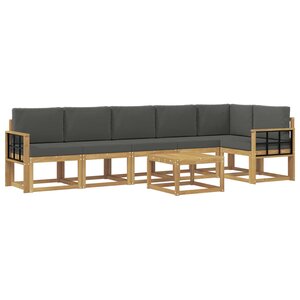 vidaXL Ensemble de canapés d'extérieur 7 pc Blanc et anthracite