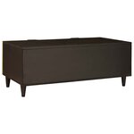vidaXL Table basse Noir et or 100 x 54 x 40 cm bois de manguier massif