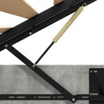 vidaXL Cadre de lit ottoman Gris béton 90 x 200 cm Bois d'ingénierie