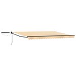 vidaXL Auvent rétractable électrique Jaune  Blanc  Anthracite 4 x 2 m