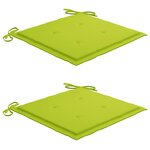 vidaXL Chaises pliables de jardin lot de 2 avec coussins Bambou