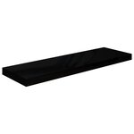 vidaXL Étagère murale flottante Noir brillant 80x23 5x3 8 cm MDF