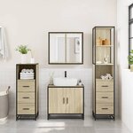 vidaXL Ensemble de meubles de salle de bain 4 Pièces chêne sonoma