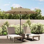 vidaXL Tissu de remplacement pour parasol d'extérieur Taupe 300 cm
