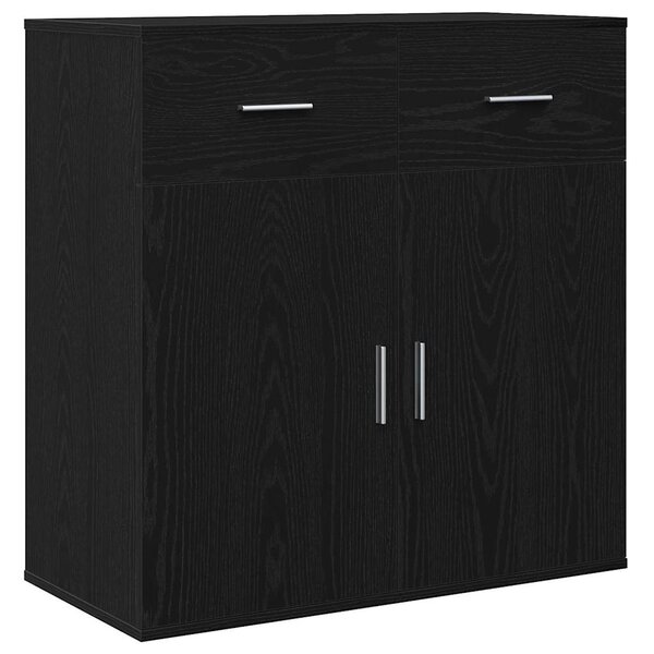 vidaXL Buffet avec tiroir Chêne noir 78 x 38 x 80 cm Bois d'ingénierie