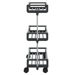 vidaXL Chariot de rangement 59x20x75 cm aluminium