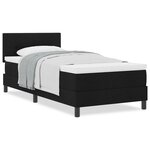 vidaXL Lit Box Spring avec Matelas Noir 100x200 cm Tissu