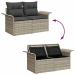 vidaXL Ensemble de canapé de jardin 10 Pièces Gris clair 100 x 55 x 73 cm