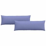 vidaXL Coussins de canapé 2 Pièces Bleu 120 x 40 cm tissu