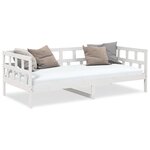 vidaXL Lit de jour sans matelas blanc bois de pin massif 80x200 cm