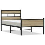 vidaXL Cadre de lit sans matelas chêne sonoma 75x190 cm