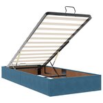 vidaXL Cadre de lit ottoman avec matelas bleu foncé 90x190 cm velours