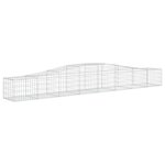 vidaXL Paniers à gabions arqués 10 Pièces 400x50x40/60 cm Fer galvanisé