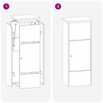 vidaXL Boîte de dépôt de colis Anthracite 44.5 x 29 x 110.5 cm Acier