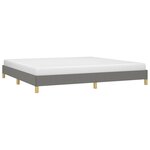 vidaXL Cadre de lit sans matelas gris foncé 200x200 cm tissu