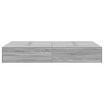 vidaXL Cadre de lit avec rangement Gris Sonoma 120 x 200 cm