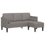 vidaXL Ensemble de Canapés avec coussin 2 Pièces Taupe Polyester