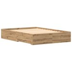 vidaXL Cadre de lit Chêne artisanal 140 x 200 cm Bois d'ingénierie