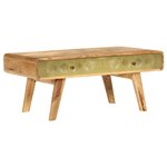 vidaXL Table basse Bois de manguier massif 90 x 50 x 40 cm