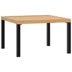 vidaXL Table basse de jardin noir 65x65x40 cm aluminium