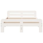 vidaXL Cadre de lit sans matelas blanc 120x190 cm bois de pin massif