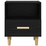 vidaXL Cabinet de chevet Chêne noir 40 x 35 x 47 cm Bois d'ingénierie