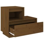 vidaXL Tables de chevet 2Pièces Marron miel 60x34x51cm Bois de pin massif