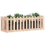 vidaXL Lit surélevé de jardin design de clôture 150x50x50cm pin massif