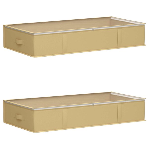 vidaXL Boîte de rangement avec fenêtre transparente 2 pc Tissu intissé