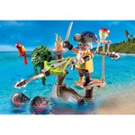 PLAYMOBIL 71795 - Pirate avec arbalète  flèche et poissons à viser