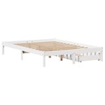 vidaXL Cadre de lit sans matelas blanc 150x200 cm bois de pin massif