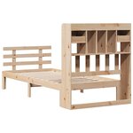 vidaXL Lit bibliothèque sans matelas 90x190 cm bois de pin massif