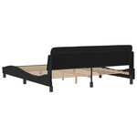 vidaXL Cadre de lit Dover noir 180x200 cm velours