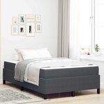 vidaXL Cadre de lit Gris foncé 120 x 200 cm Tissu en velours côtelé