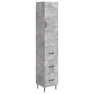 vidaXL Ensemble de Meubles 2 Pièces Gris béton 33 x 34 5 x 90 cm